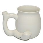 15oz White ceramic pipe mugs Customizable logo Cut tobacco coffee cups
