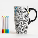 Wholesale large 16oz kids ceramic coffee mugs that can be painted