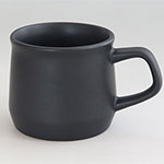 Customized 11oz black matte black big belly stoneware coffee mugs factory