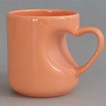Custom Valentine's Day Ceramic Coffee Mug with Pink Heart Body