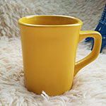 10oz Yellow square Nestle Solid Color Stoneware Mugs