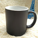 Black Matt Stoneware Mugs Color changing mugs