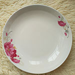 Custom cheap 8-inch white ceramic soup plate